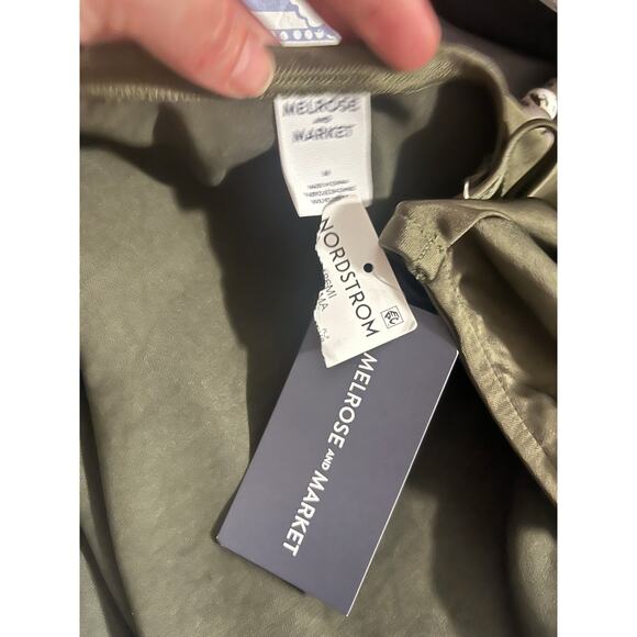 NWT Size Med Melrose & Market Olive Green Satin Cami - Picture 8 of 8